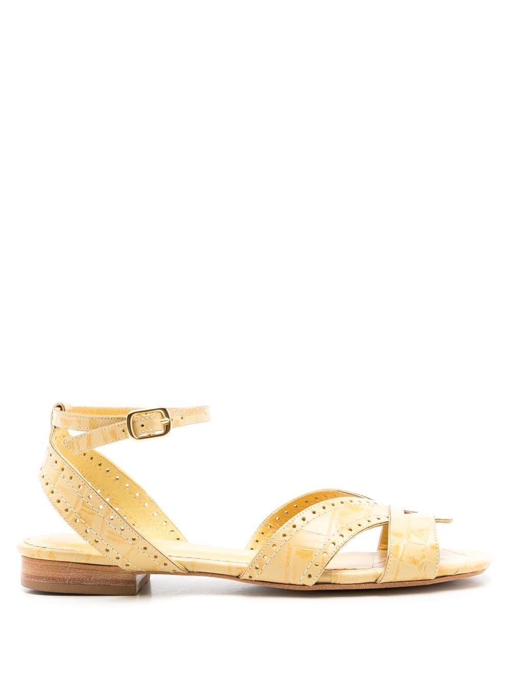 Sarah Chofakian Chemisier open-toe flat sandals - Yellow von Sarah Chofakian