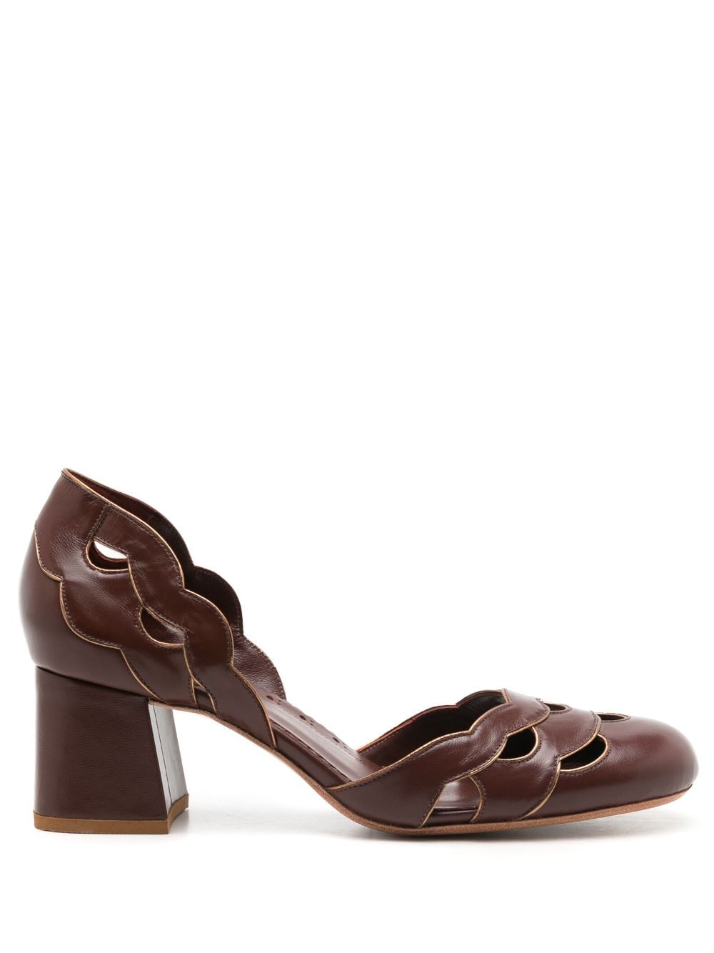 Sarah Chofakian Circus 40mm round-toe pumps - Brown von Sarah Chofakian