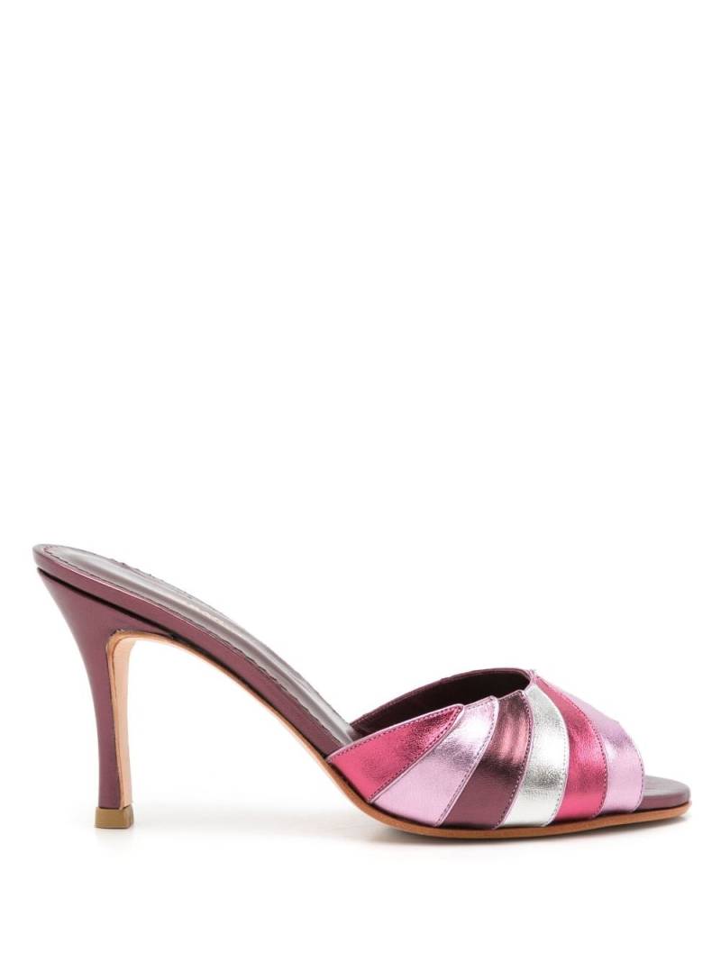 Sarah Chofakian Cocteau 75mm striped mules - Purple von Sarah Chofakian