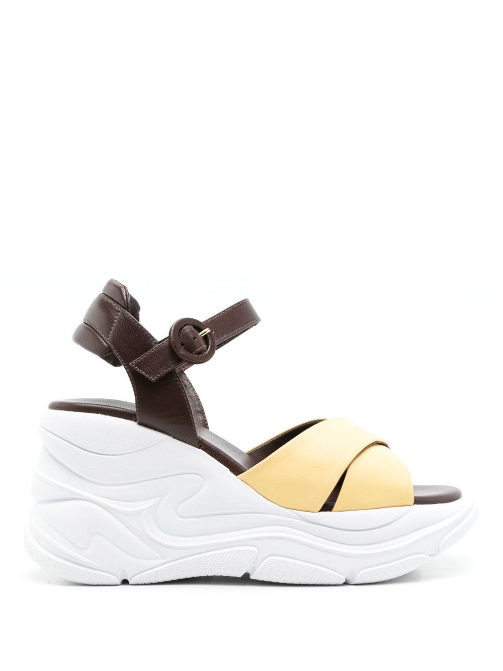 Sarah Chofakian Comfort platform leather sandals - Brown von Sarah Chofakian