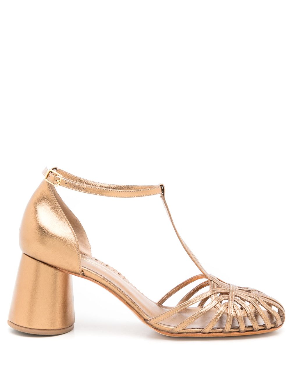 Sarah Chofakian Eugenie metallic-effect leather sandals von Sarah Chofakian