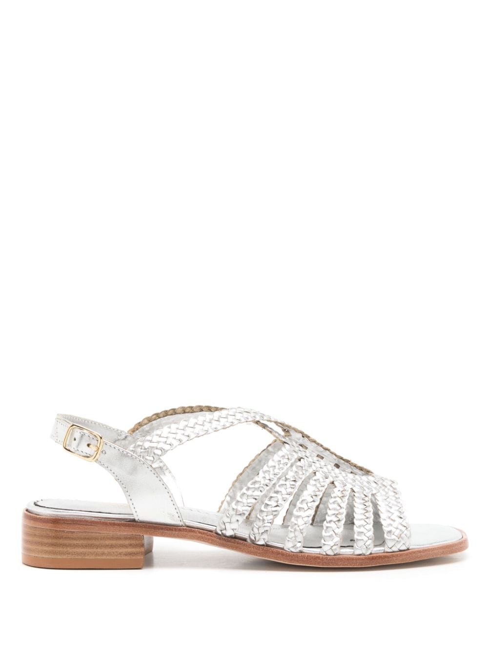 Sarah Chofakian Le Marais metallic braided sandals - Silver von Sarah Chofakian