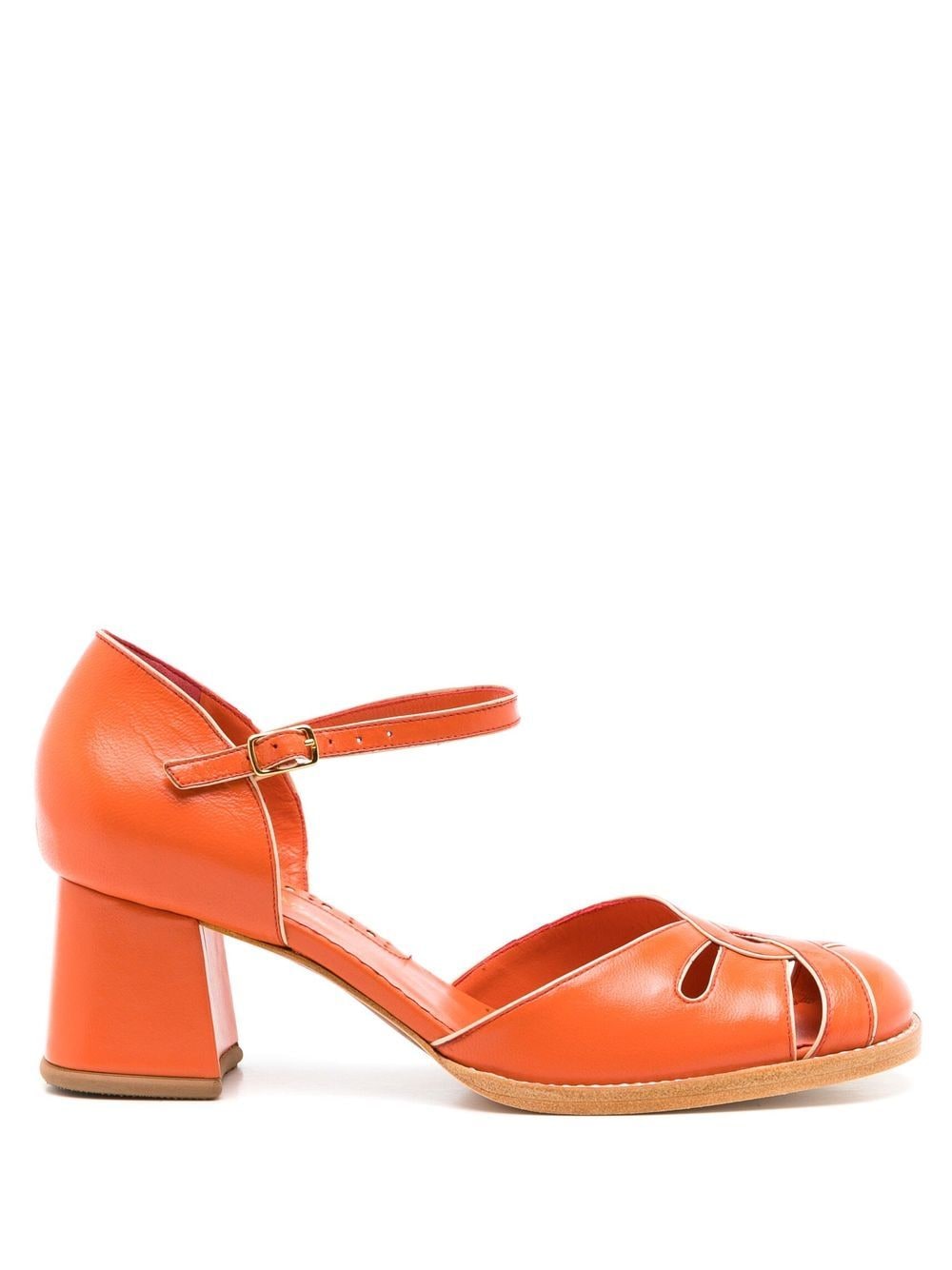 Sarah Chofakian Melaine 40mm cut-out sandals - Orange von Sarah Chofakian