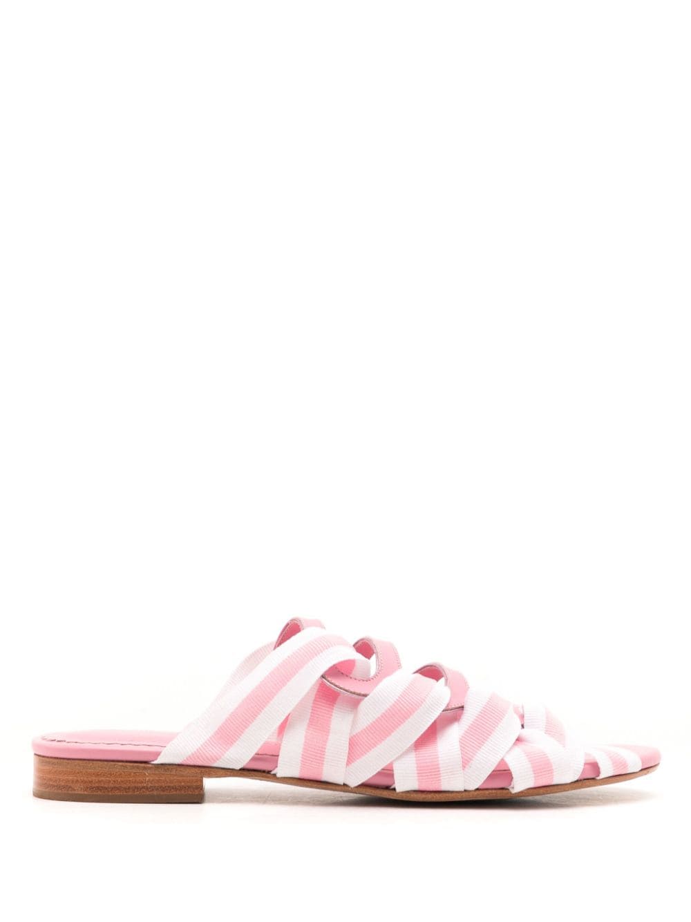 Sarah Chofakian Mia stripe-detailing slides - Pink von Sarah Chofakian