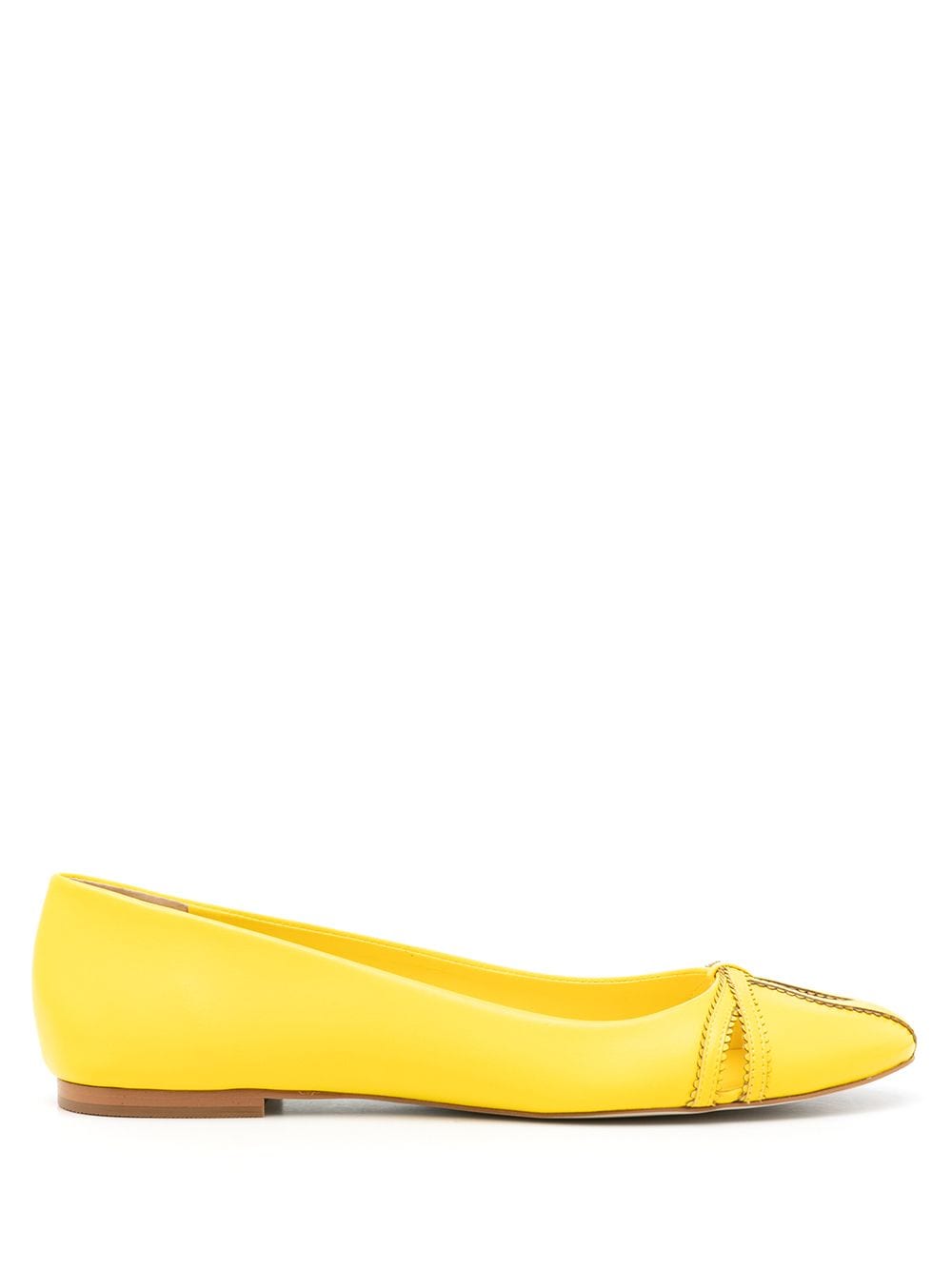 Sarah Chofakian Pati leather ballerina shoes - Yellow von Sarah Chofakian