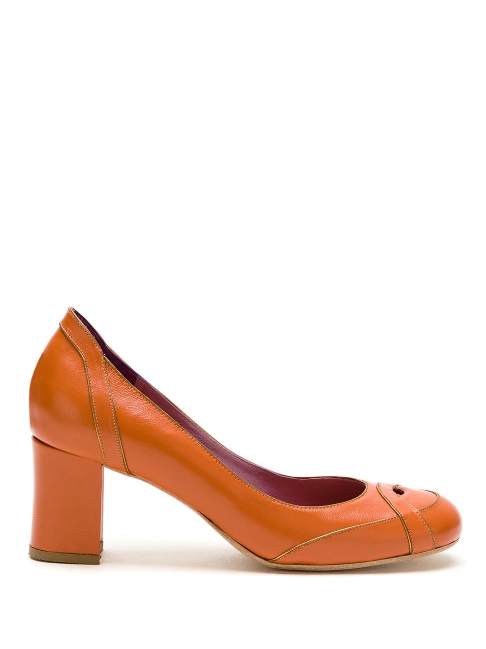 Sarah Chofakian Swan leather pumps - Orange von Sarah Chofakian