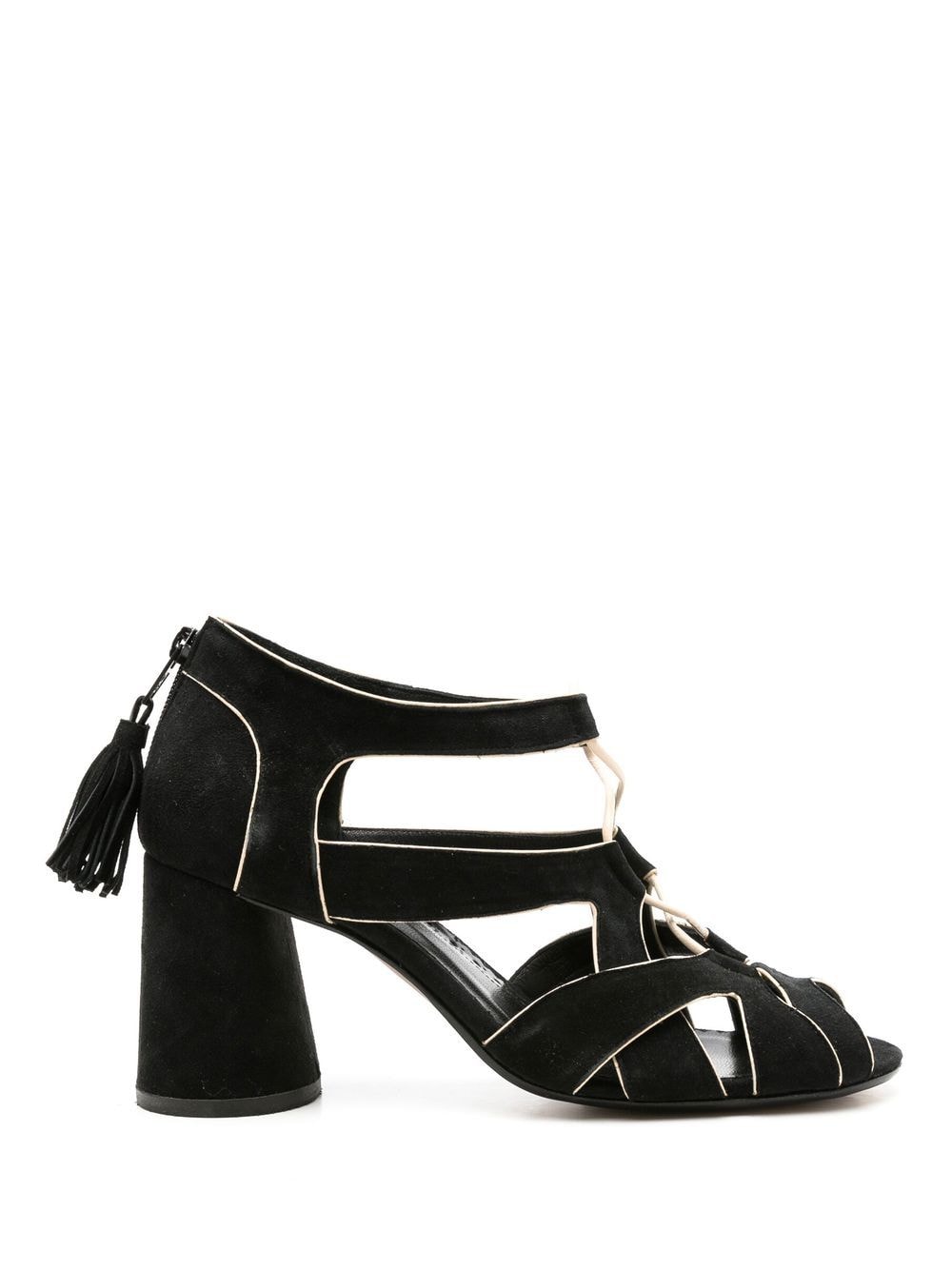 Sarah Chofakian Taylor 65mm cone-heeled sandals - Black von Sarah Chofakian