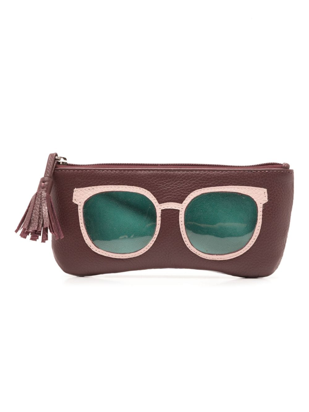 Sarah Chofakian appliquéd leather sunglasses case - Brown von Sarah Chofakian