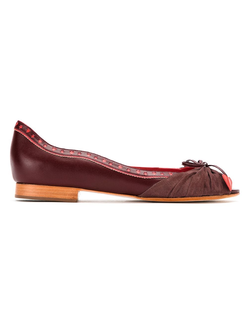 Sarah Chofakian bow ballerinas - Red von Sarah Chofakian