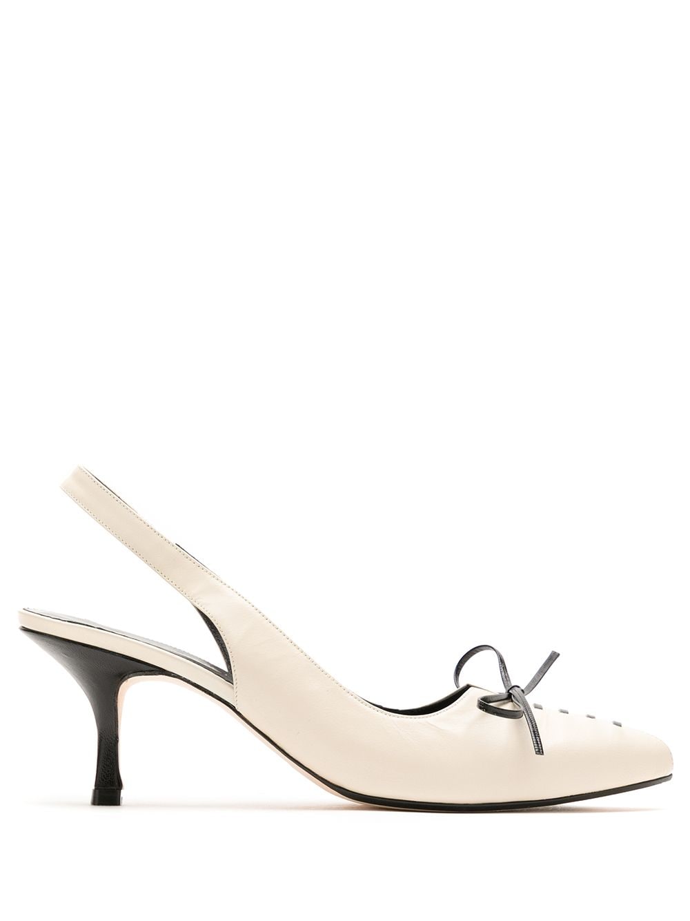 Sarah Chofakian bow detail slingback pumps - White von Sarah Chofakian