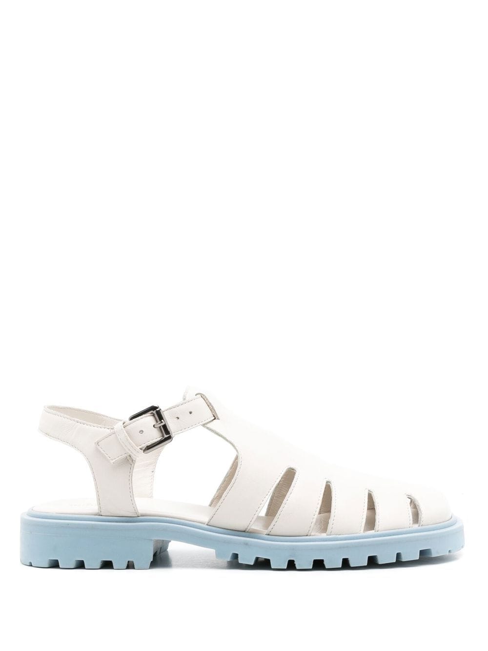 Sarah Chofakian cut-out detailed leather sandals - White von Sarah Chofakian