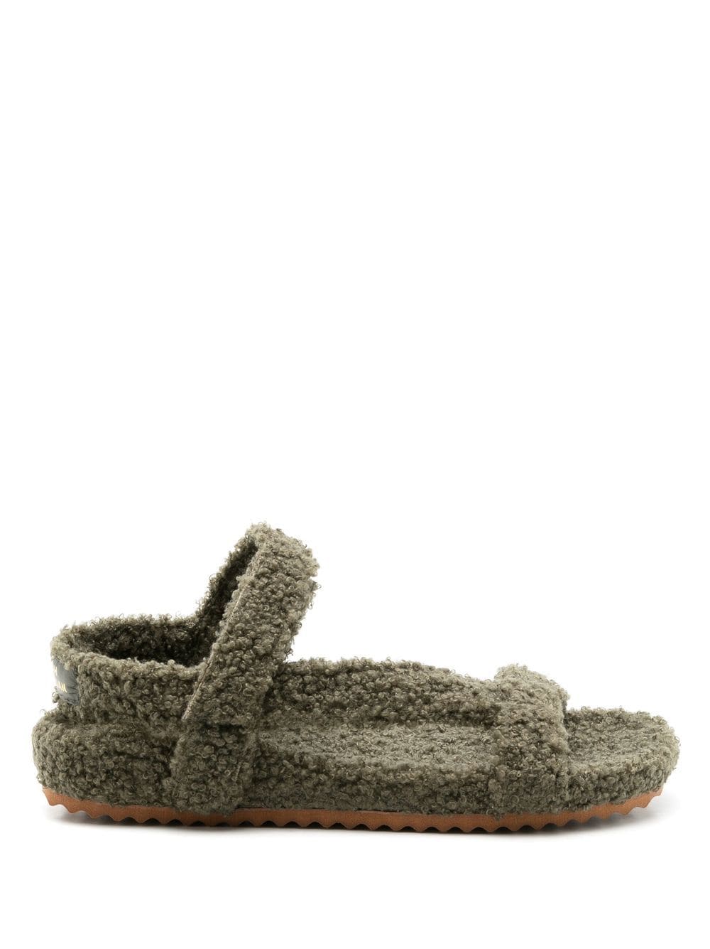 Sarah Chofakian fluffy touch-strap sandals - Green von Sarah Chofakian