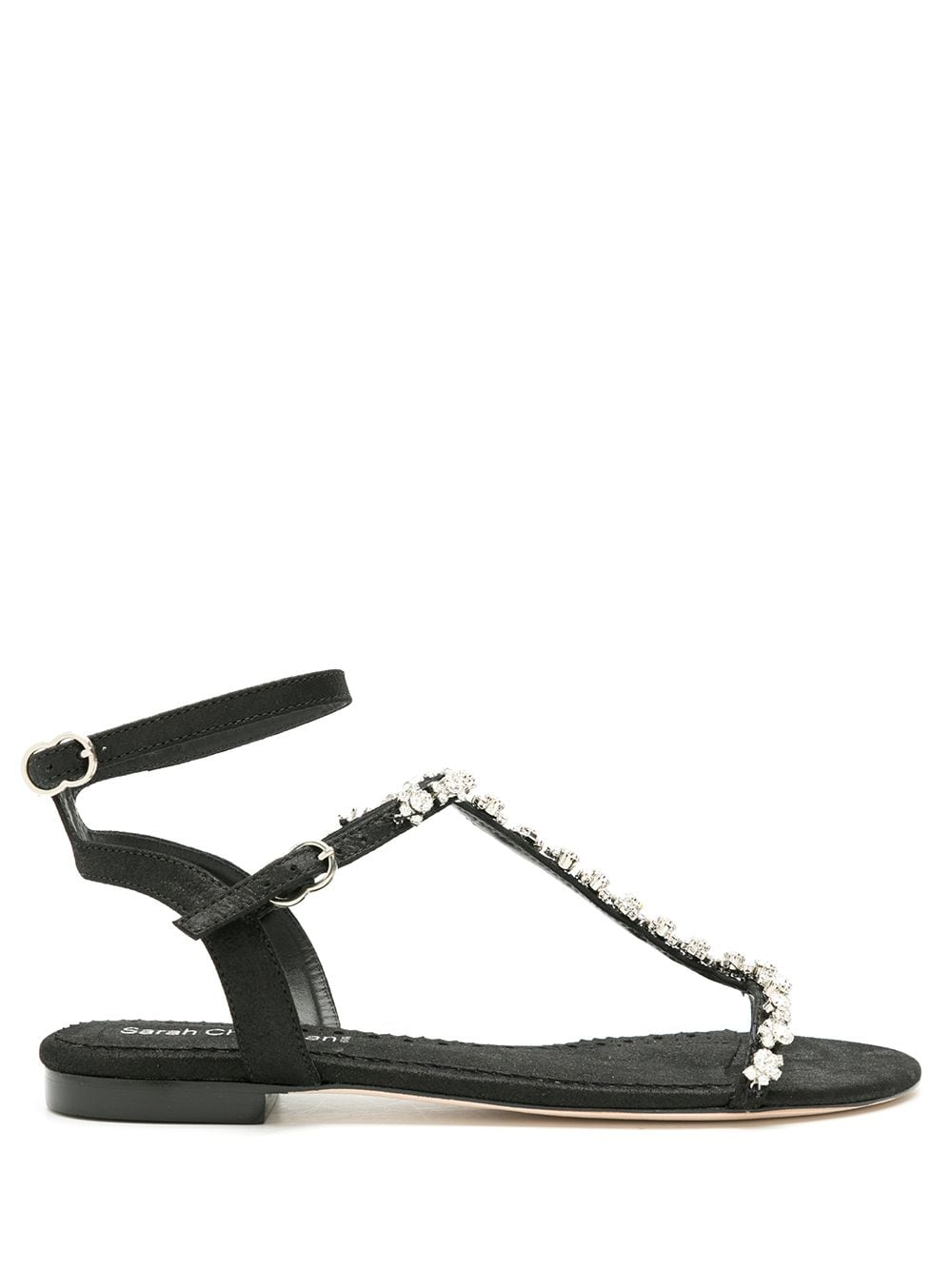 Sarah Chofakian leather Lumière flat sandals - Black von Sarah Chofakian