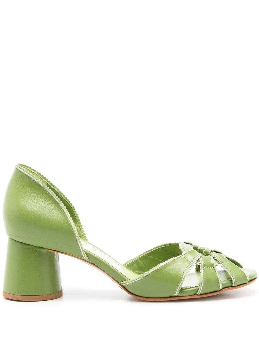 Sarah Chofakian multi-way strap heeled sandals - Green von Sarah Chofakian