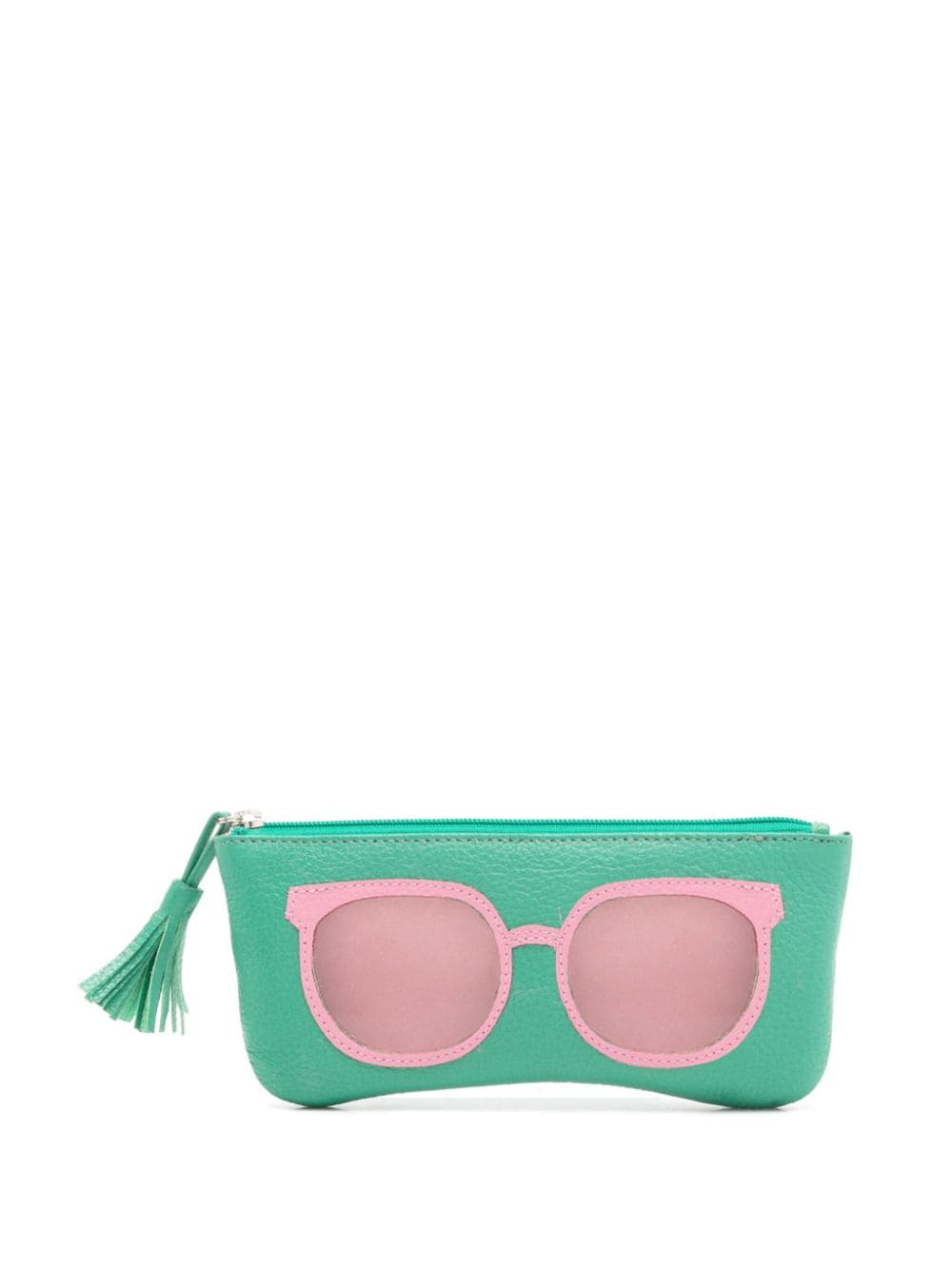 Sarah Chofakian sunglasses-print leather purse - Green von Sarah Chofakian