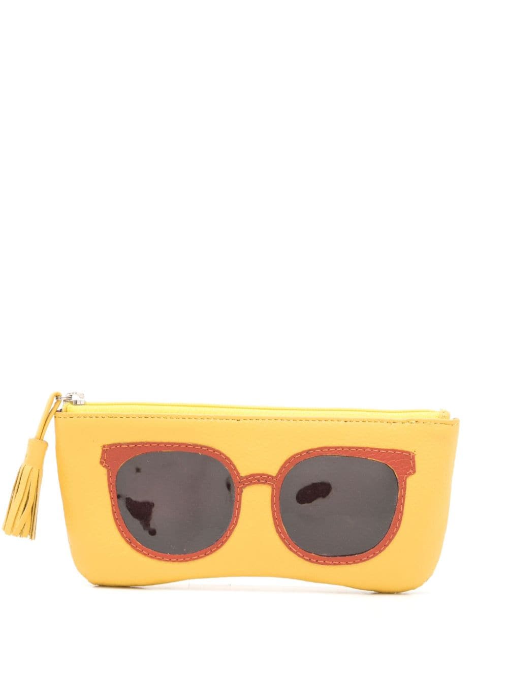 Sarah Chofakian appliquéd leather sunglasses case - Yellow von Sarah Chofakian