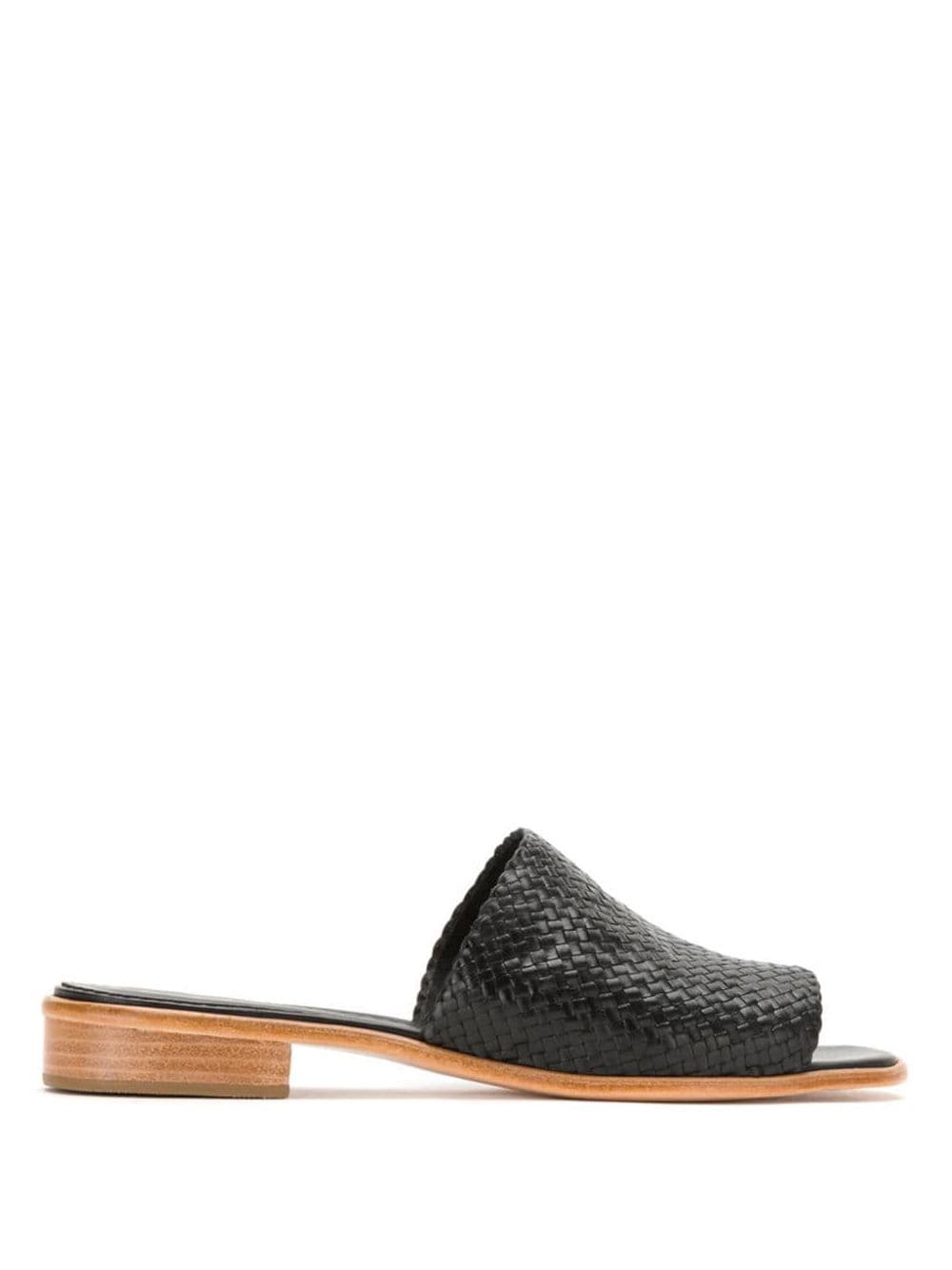 Sarah Chofakian textured leather slides - Black von Sarah Chofakian