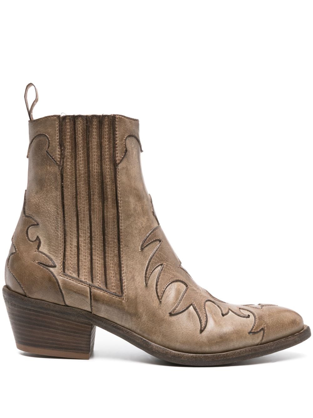 Sartore 45mm leather cowboy boots - Brown von Sartore