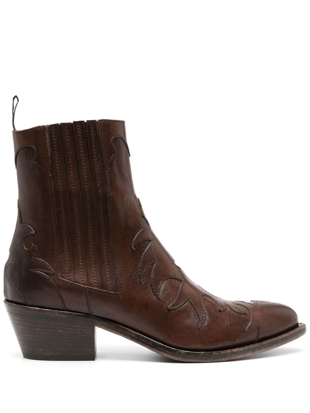 Sartore 45mm panelled leather boots - Brown von Sartore