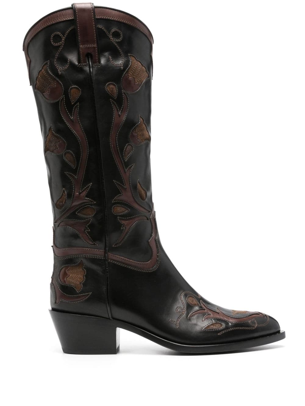 Sartore 45mm western knee-high leather boots - Black von Sartore