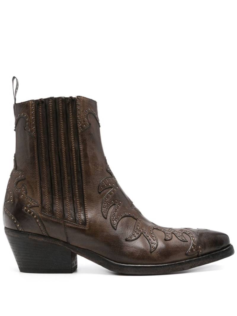 Sartore 45mm western leather ankle boots - Brown von Sartore