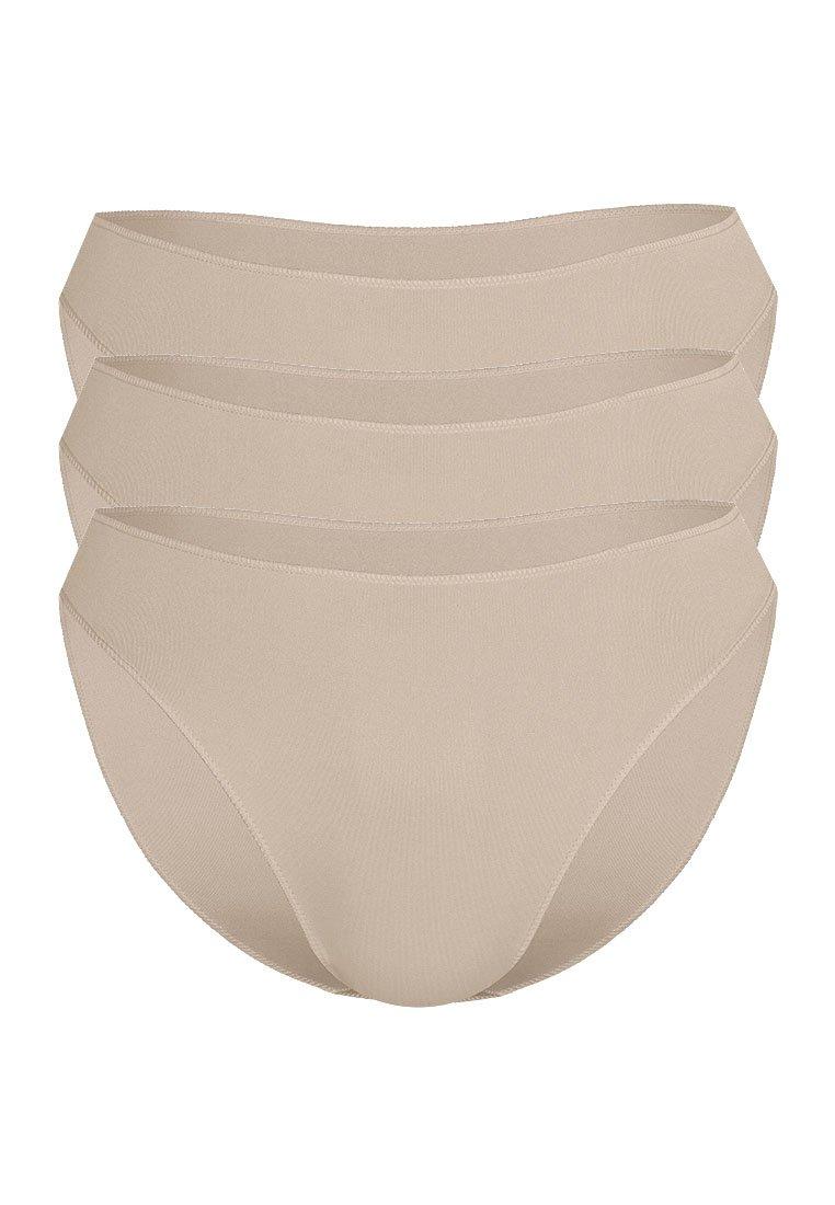 Slip Aus Microfaser 3er Pack Damen Beige 38 von Sassa