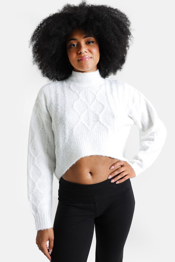 Savage Honey Crop Strickpullover | Offwhite | Damen  | S von Savage Honey