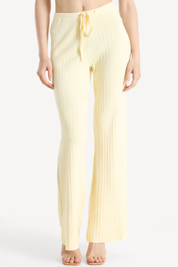 Savage Honey Gerippte Strickhose | Hellgelb | Damen  | XS von Savage Honey