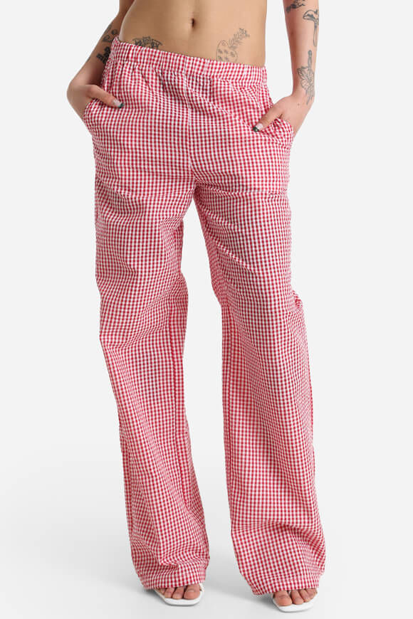 Savage Honey Hose aus Seersucker | Rot + Weiss | Damen  | L von Savage Honey