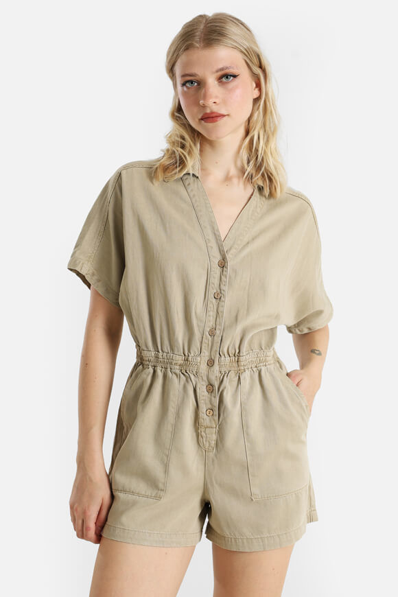 Savage Honey Kurzer Overall | Beige | Damen  | S von Savage Honey