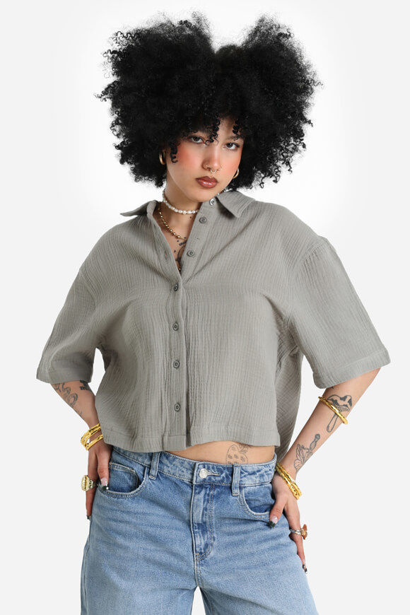 Savage Honey Musselin Crop Hemd | Khaki | Damen | M Savage Honey Musselin Crop Hemd | Khaki | Damen | M von Savage Honey