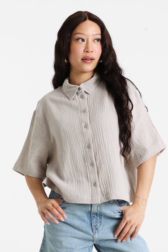 Savage Honey Musselin Crop Hemd | Taupe | Damen | M Savage Honey Musselin Crop Hemd | Taupe | Damen | M von Savage Honey