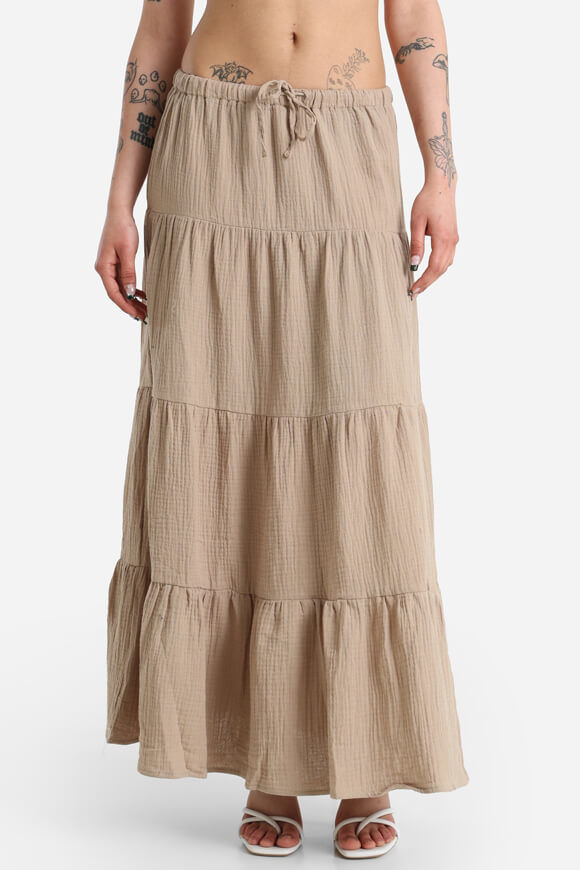 Savage Honey Musselin Maxirock | Taupe | Damen  | XXS von Savage Honey