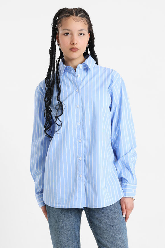 Savage Honey Oversize Hemd | Blau + Weiss | Damen  | M von Savage Honey