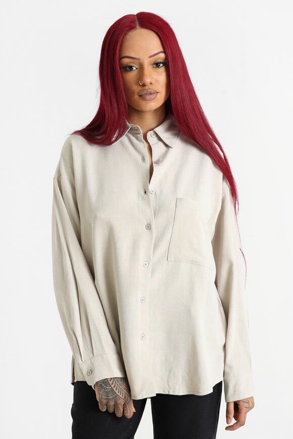 Savage Honey Oversize Leinenhemd | Stone | Damen  | M von Savage Honey