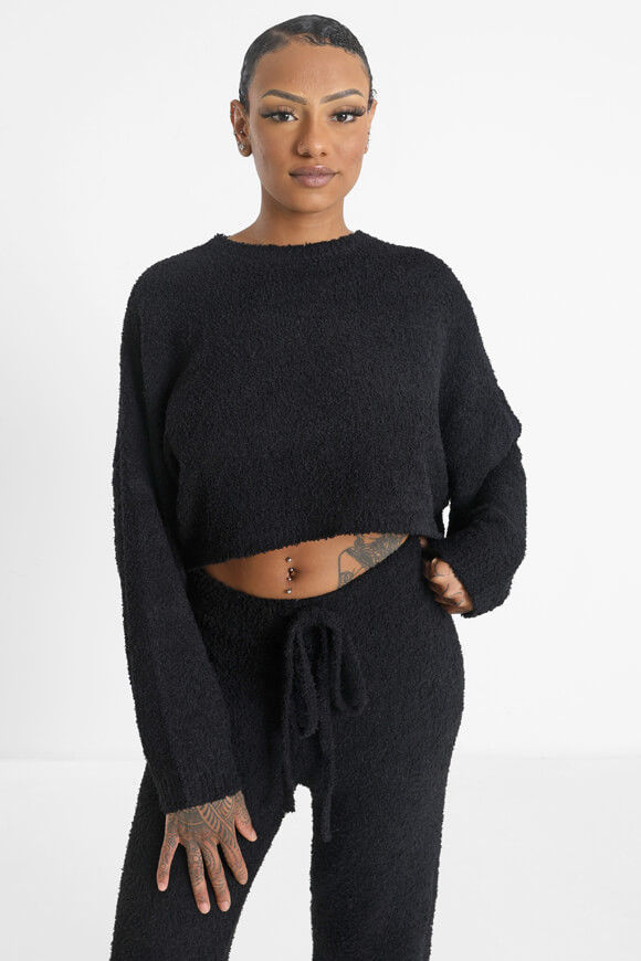 Savage Honey Crop Plüschpullover | Schwarz | Damen | M/L Savage Honey Crop Plüschpullover | Schwarz | Damen | M/L von Savage Honey