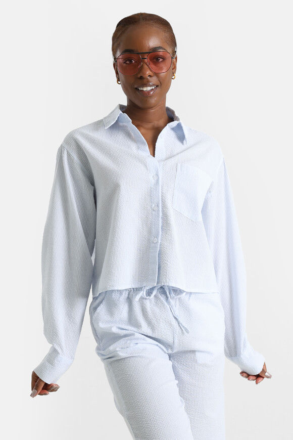 Savage Honey Hemd aus Seersucker | Hellblau | Damen  | L von Savage Honey