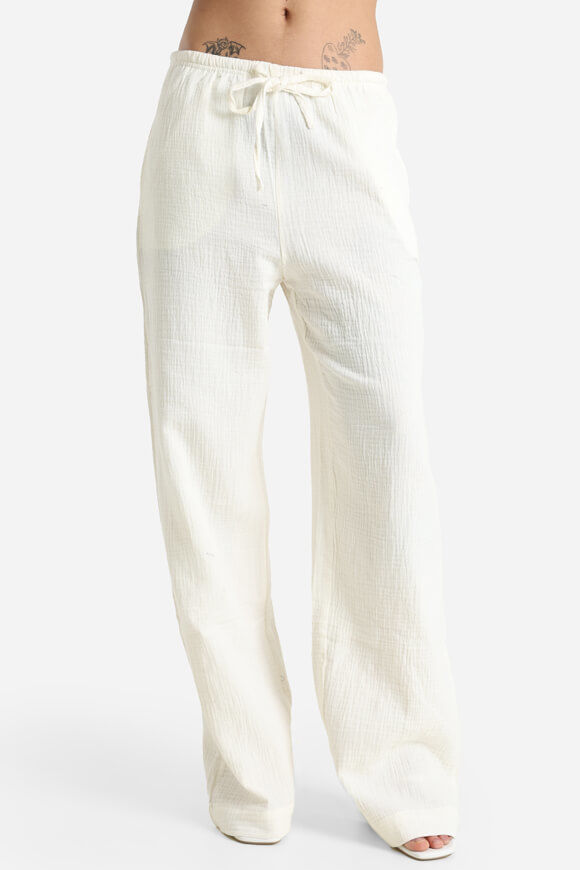 Savage Honey Wide Leg Musselin-Hose | Ecru | Damen  | XS von Savage Honey