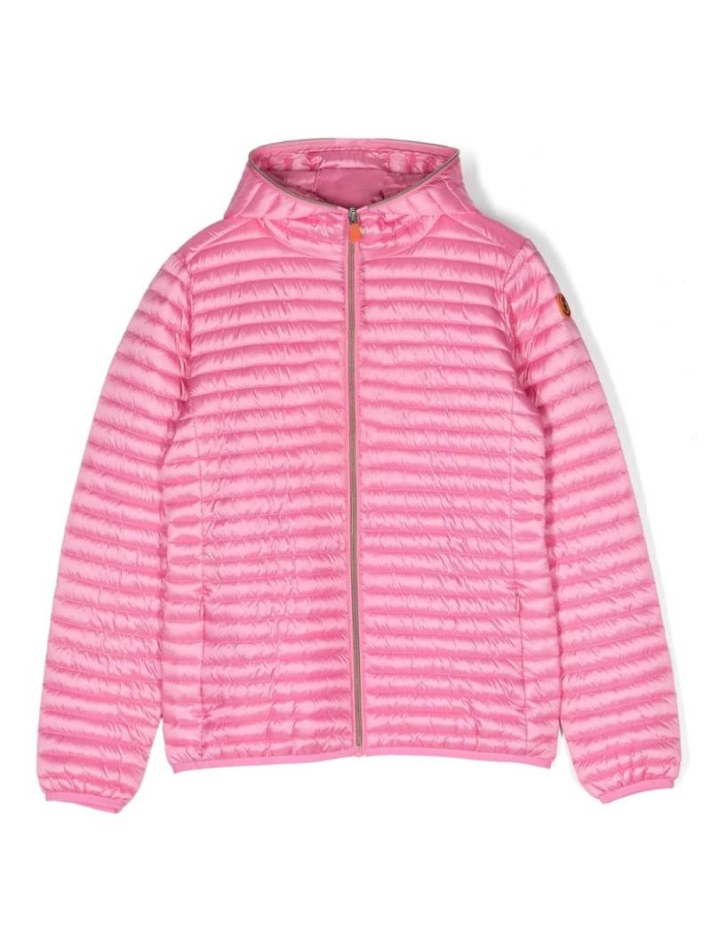 Save The Duck Kids Iris hooded puffer jacket - Pink von Save The Duck Kids