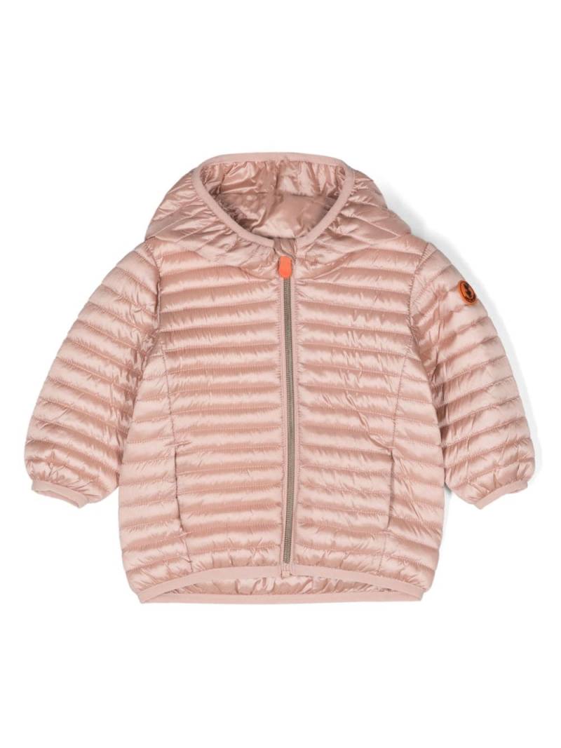 Save The Duck Kids Lucy hooded quilted jacket - Pink von Save The Duck Kids