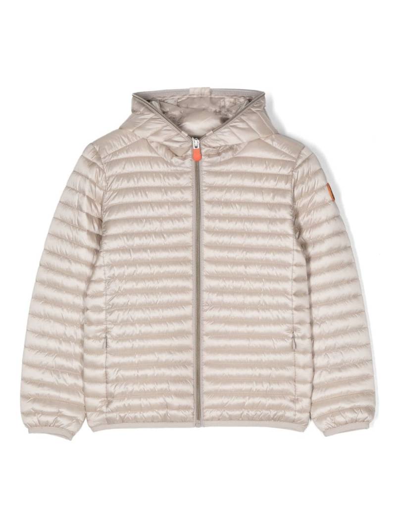 Save The Duck Kids Rosy hooded padded jacket - Neutrals von Save The Duck Kids