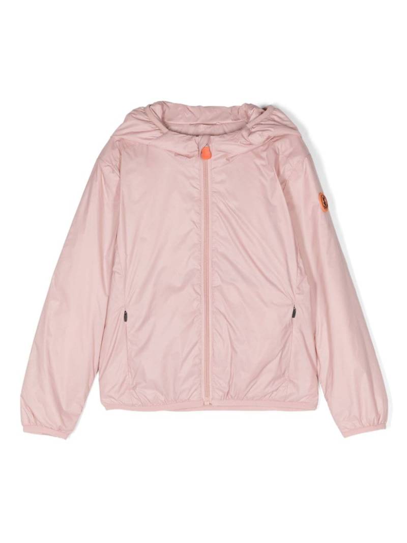 Save The Duck Kids Shilo hooded zip-up jacket - Pink von Save The Duck Kids