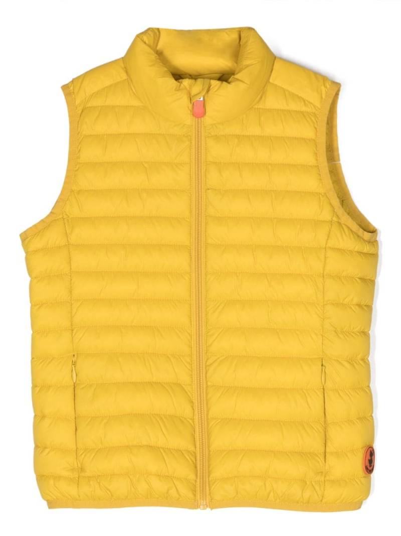 Save The Duck Kids high-neck padded gilet - Yellow von Save The Duck Kids