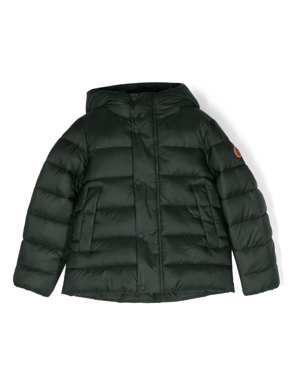 Save The Duck Kids hooded padded jacket - Green von Save The Duck Kids