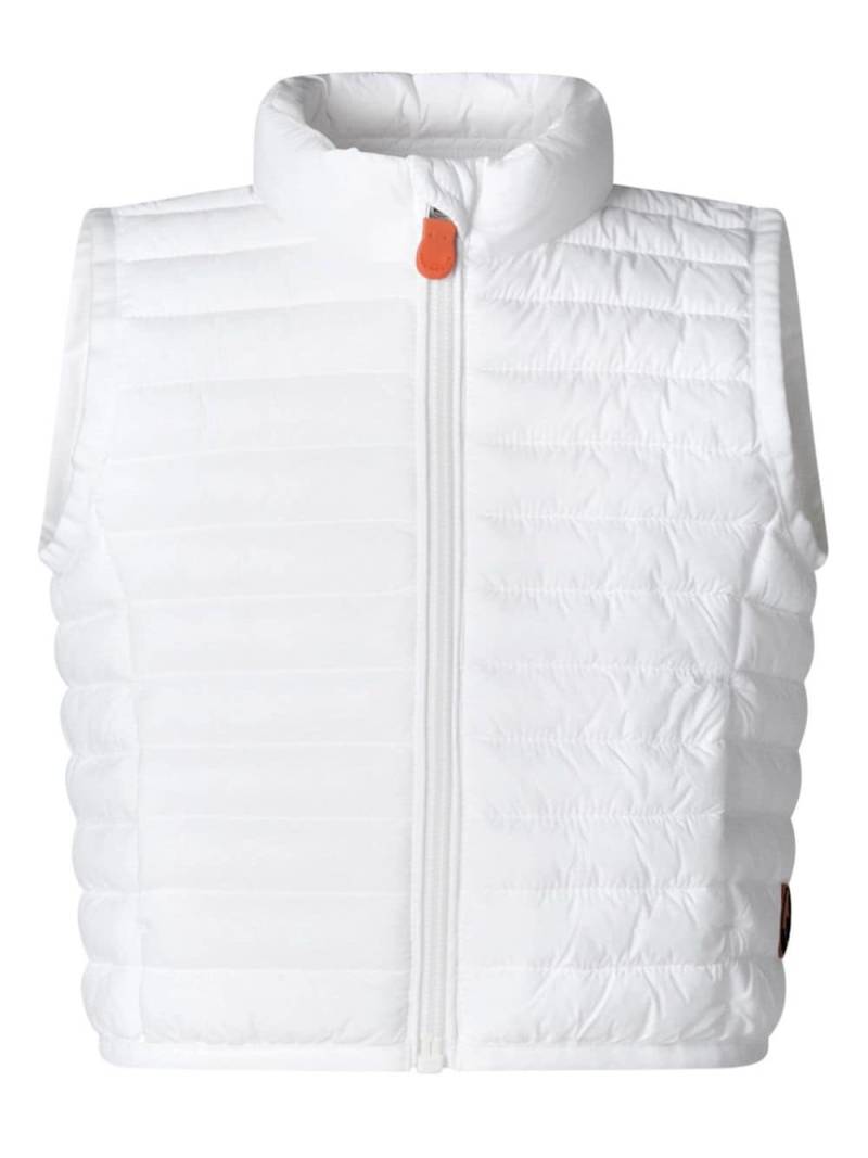 Save The Duck Kids hooded quilted gilet - White von Save The Duck Kids