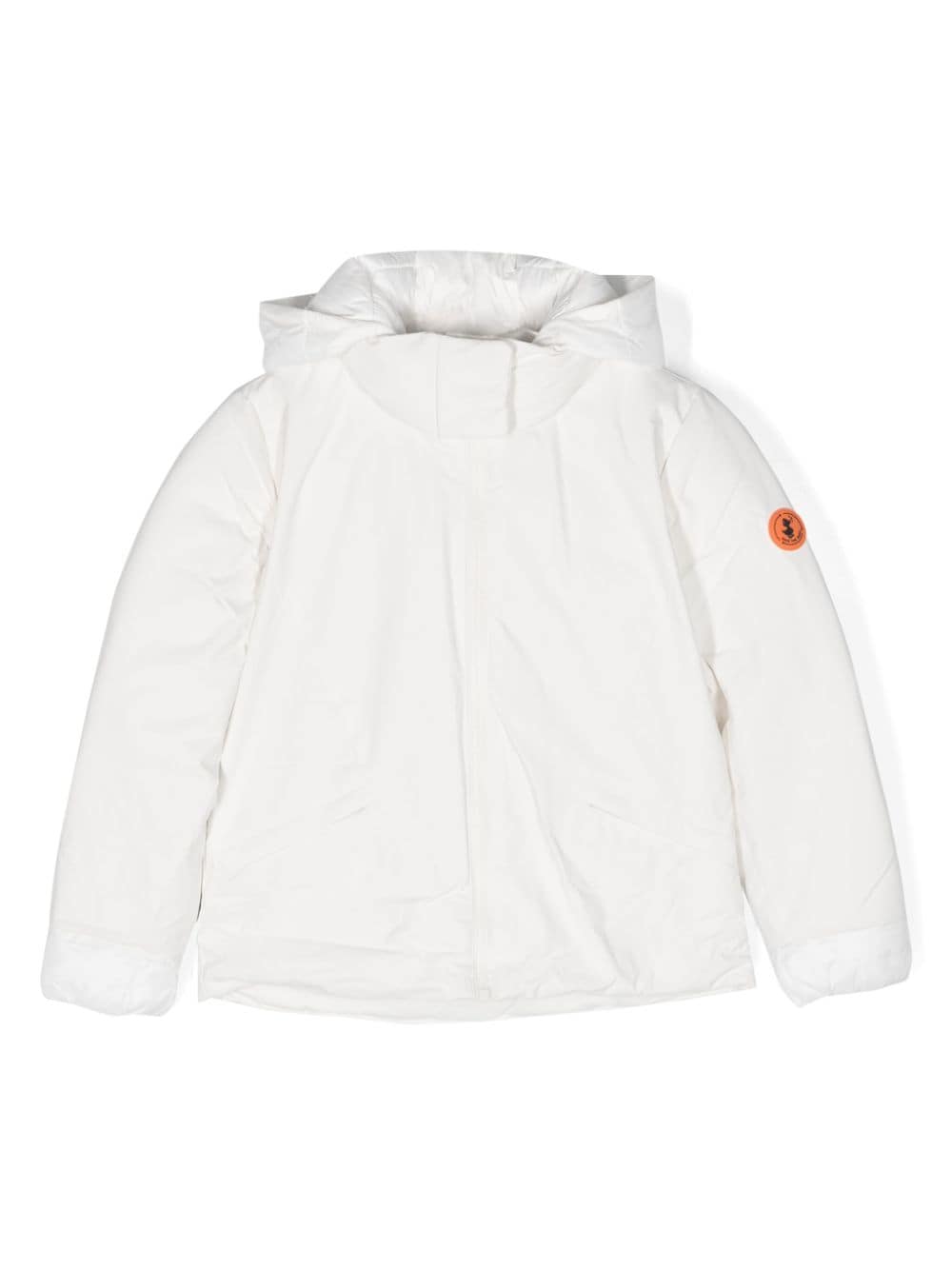 Save The Duck Kids logo-patch padded-design jacket - White von Save The Duck Kids