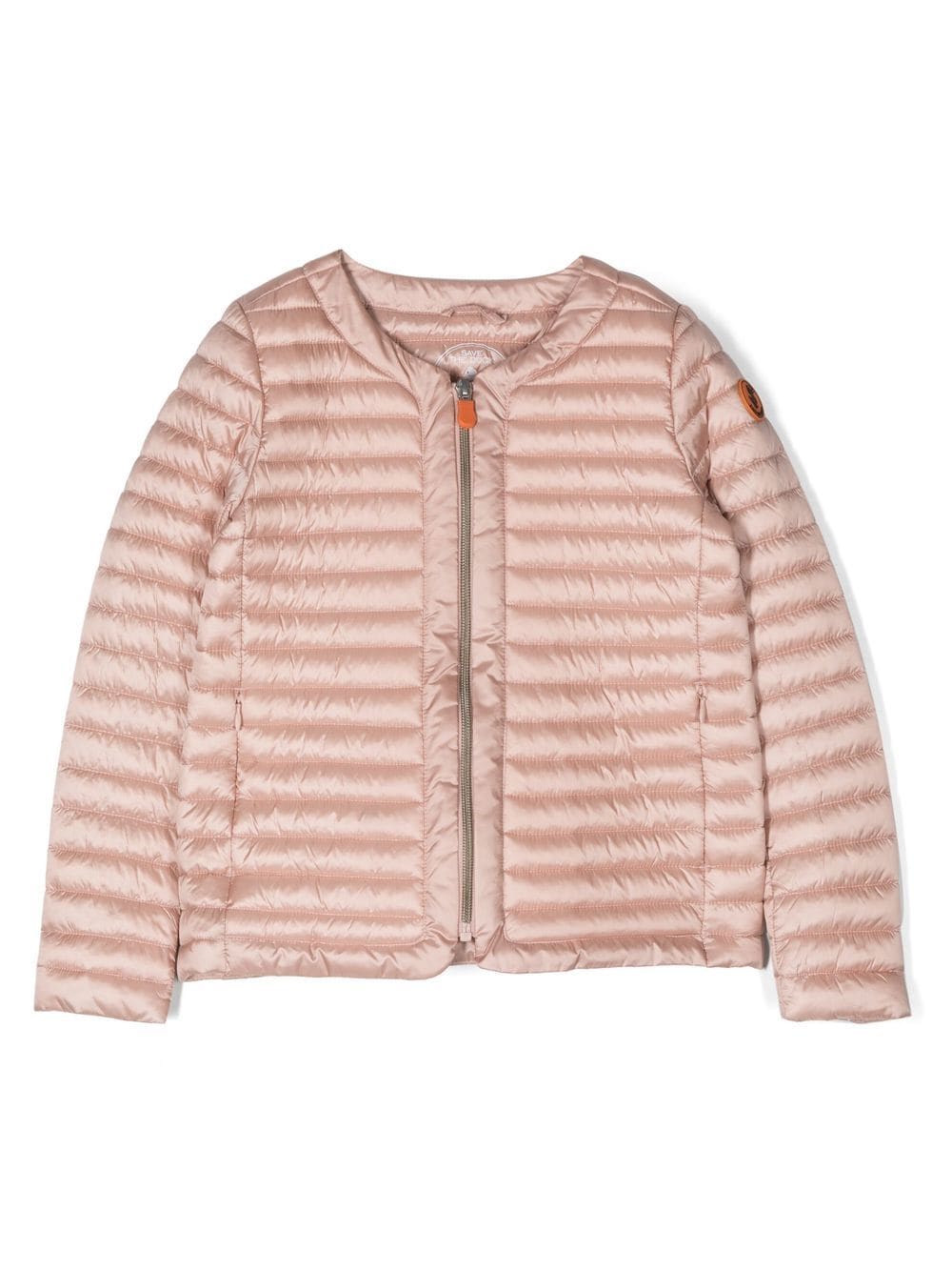 Save The Duck Kids logo-patch padded jacket - Pink von Save The Duck Kids