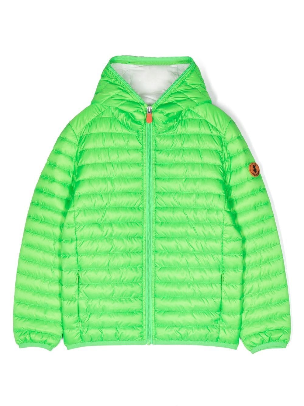 Save The Duck Kids padded hooded jacket - Green von Save The Duck Kids