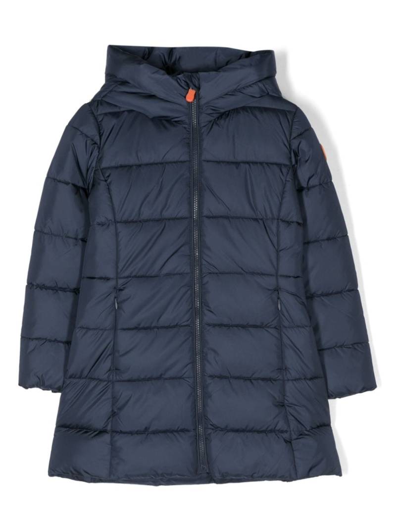 Save The Duck Kids quilted-finish hooded coat - Blue von Save The Duck Kids
