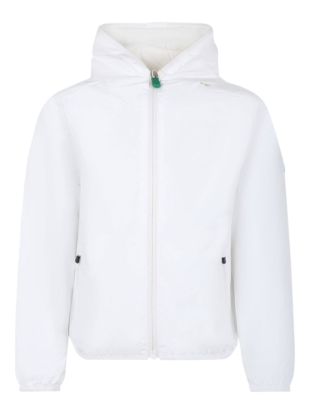 Save The Duck Kids zip-up hooded windbreaker - White von Save The Duck Kids